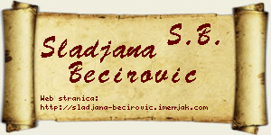 Slađana Bećirović vizit kartica